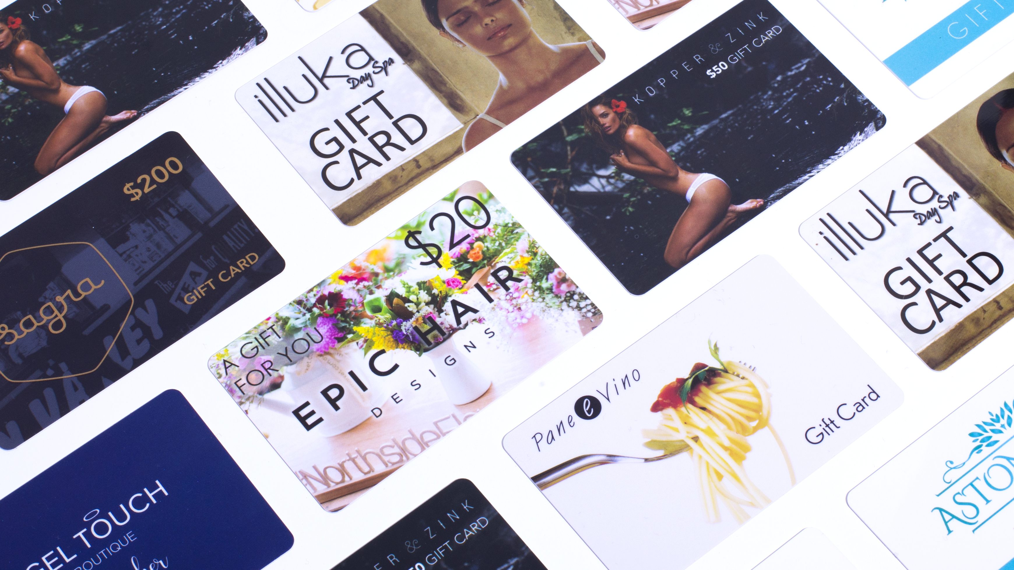 Custom plastic gift cards for business